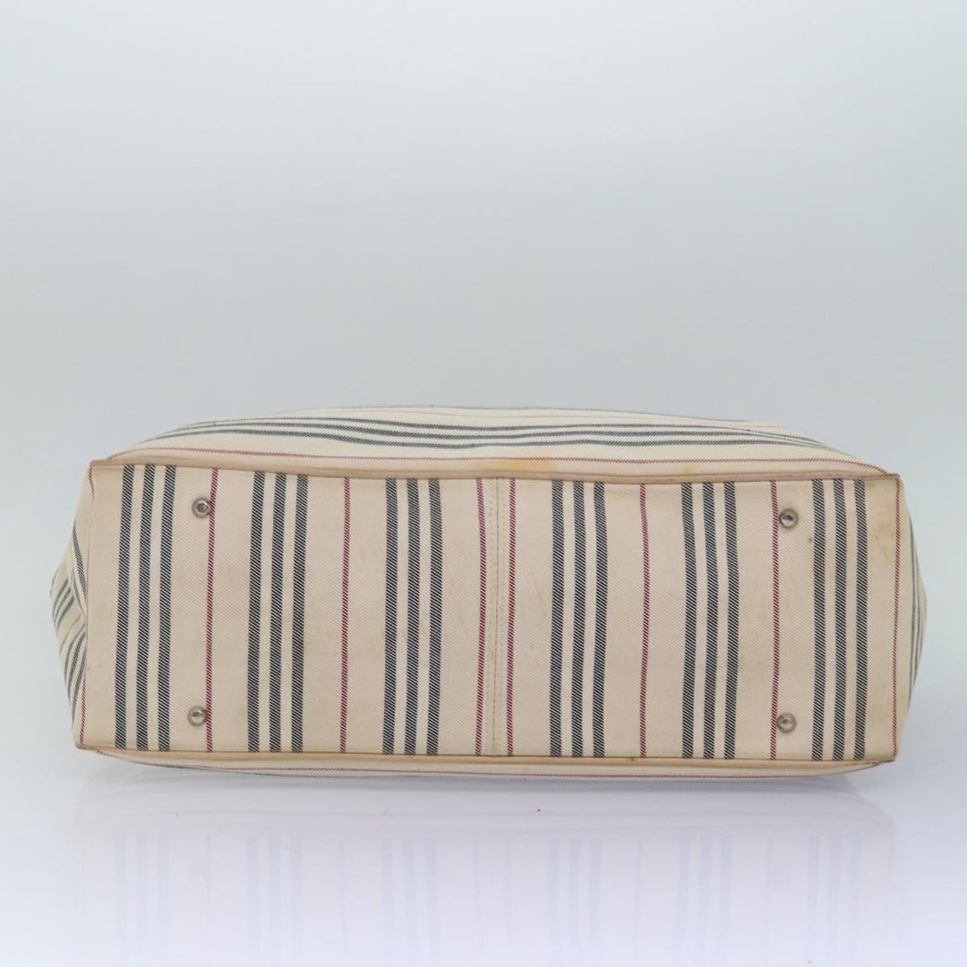 Burberry Nova Check Hand Bag Canvas Beige Auth bs16207