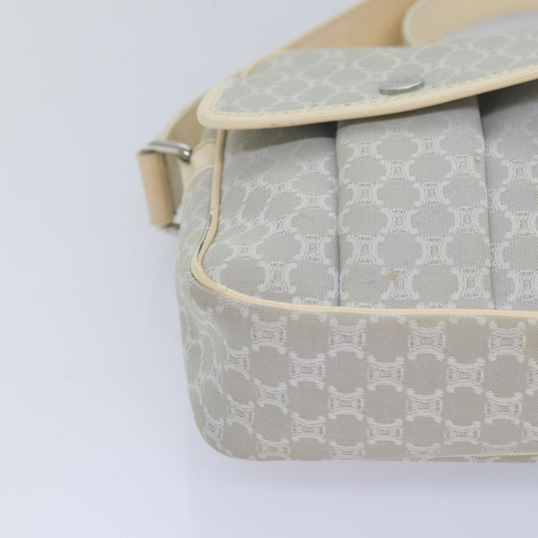 Celine Macadam Canvas Shoulder Bag Gray Auth bs16224