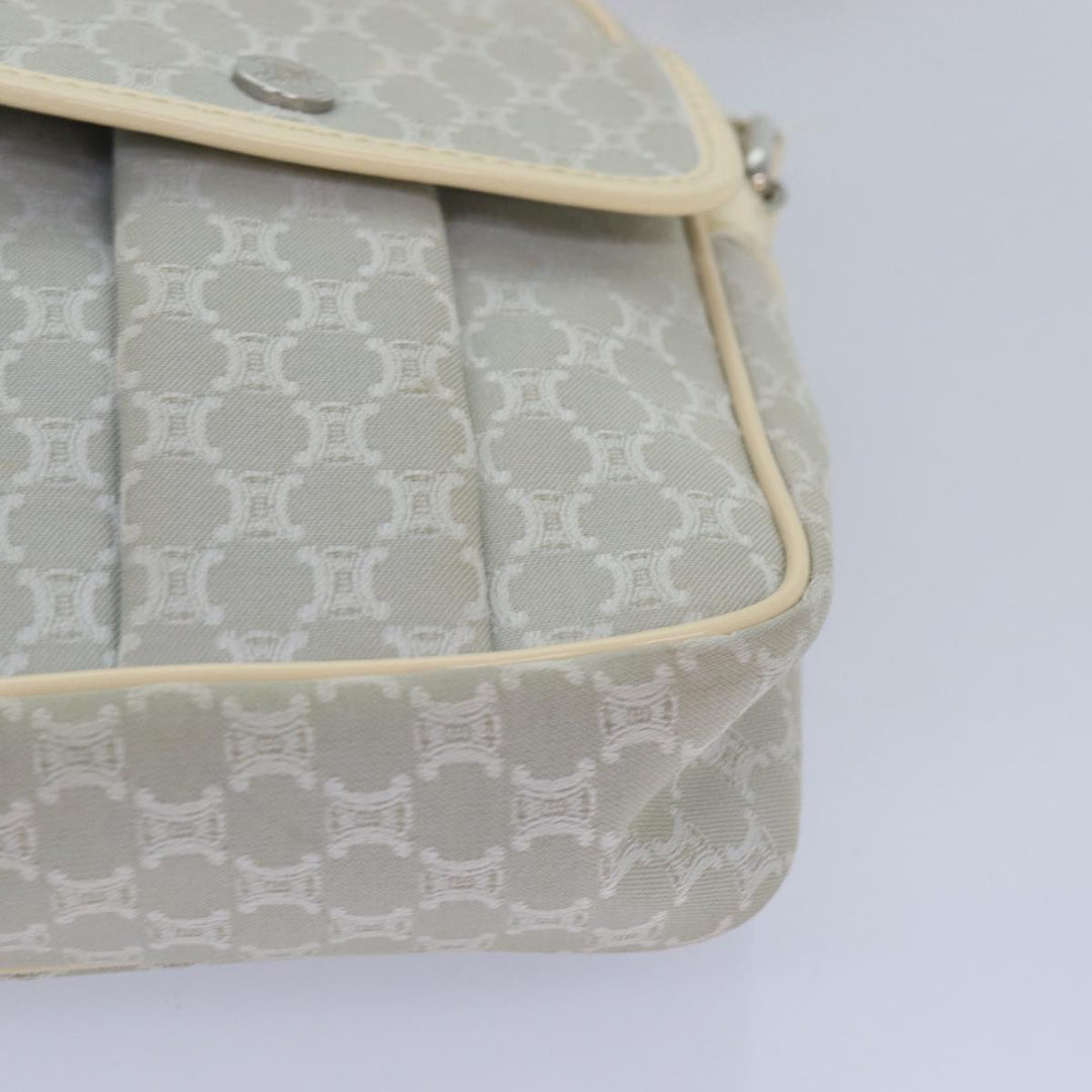 Celine Macadam Canvas Shoulder Bag Gray Auth bs16224
