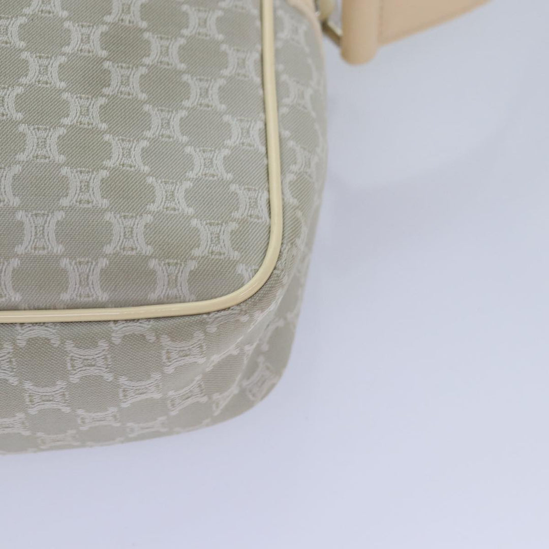 Celine Macadam Canvas Shoulder Bag Gray Auth bs16224