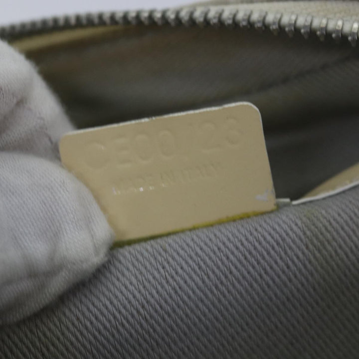 Celine Macadam Canvas Shoulder Bag Gray Auth bs16224