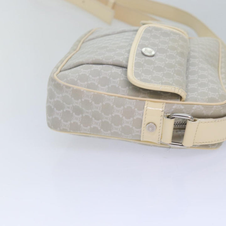 Celine Macadam Canvas Shoulder Bag Gray Auth bs16224