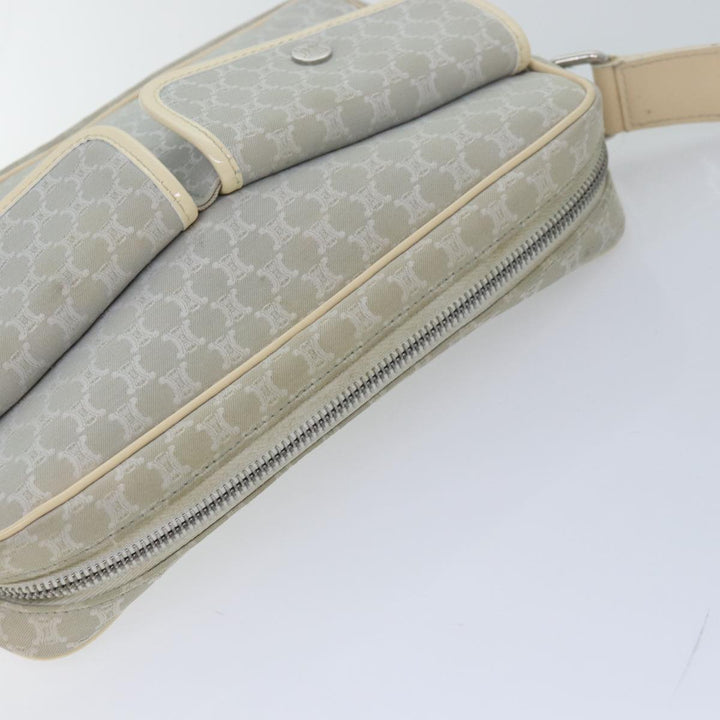 Celine Macadam Canvas Shoulder Bag Gray Auth bs16224