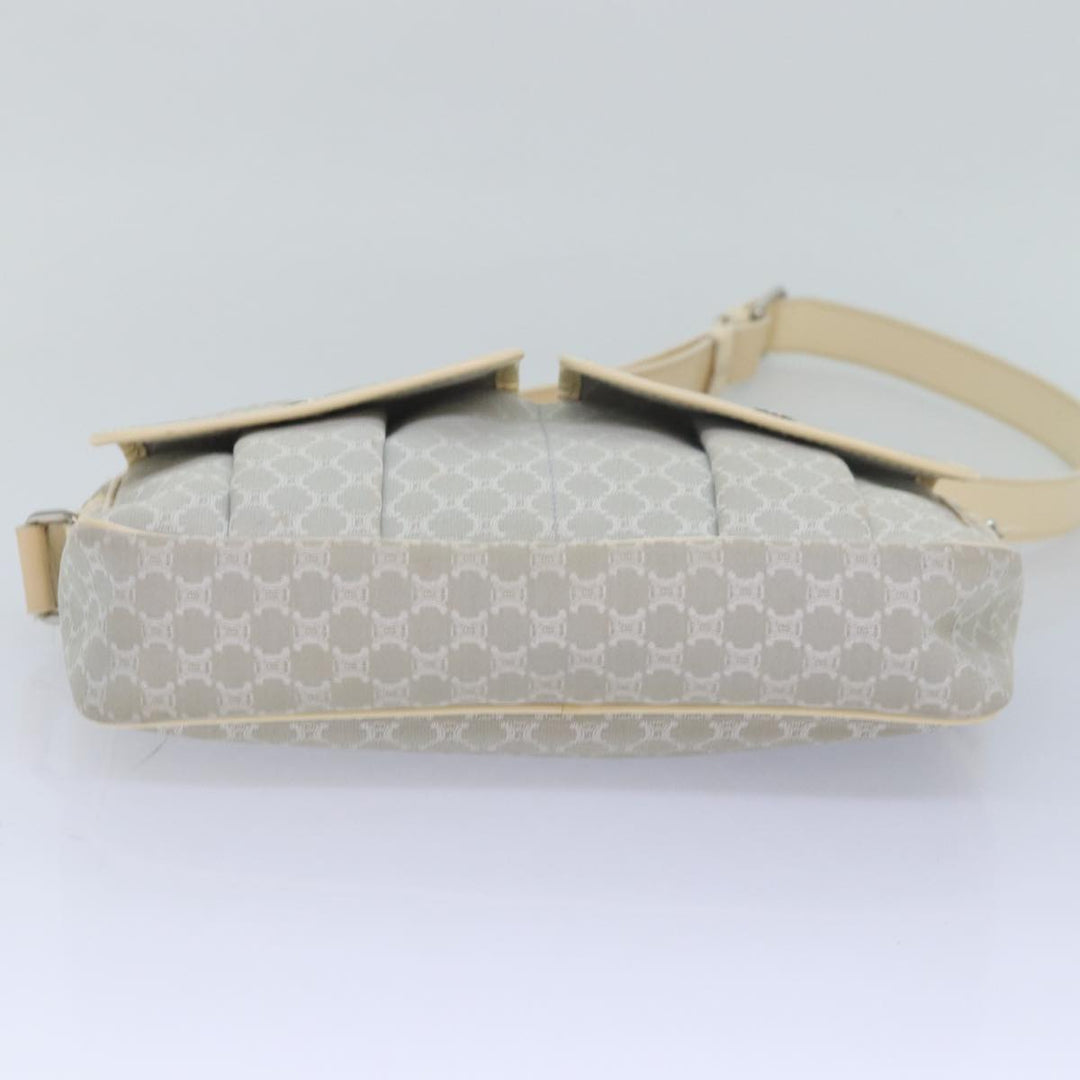 Celine Macadam Canvas Shoulder Bag Gray Auth bs16224