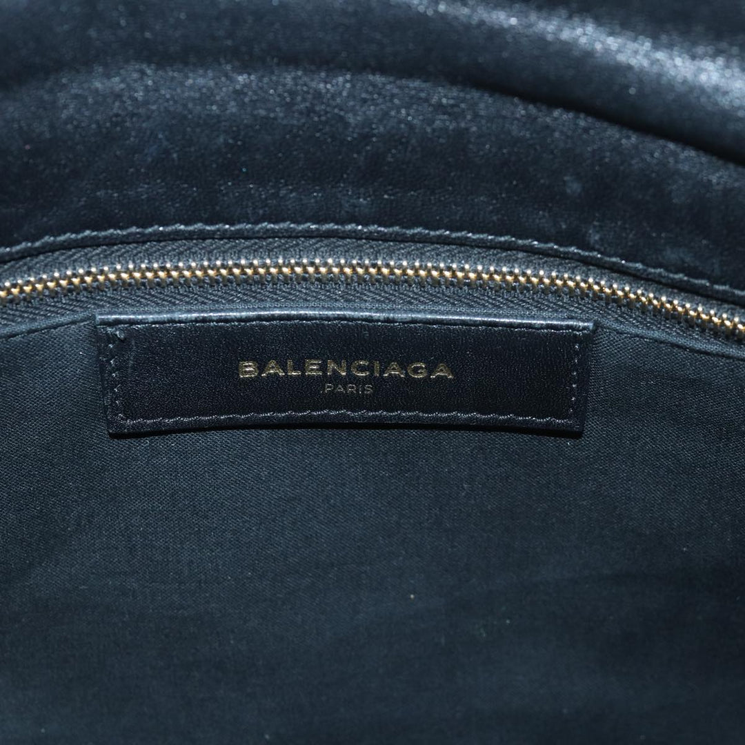 Top Quality Balenciaga Classic Metallic Envelope Bag Leather Black 438791 Auth bs16228