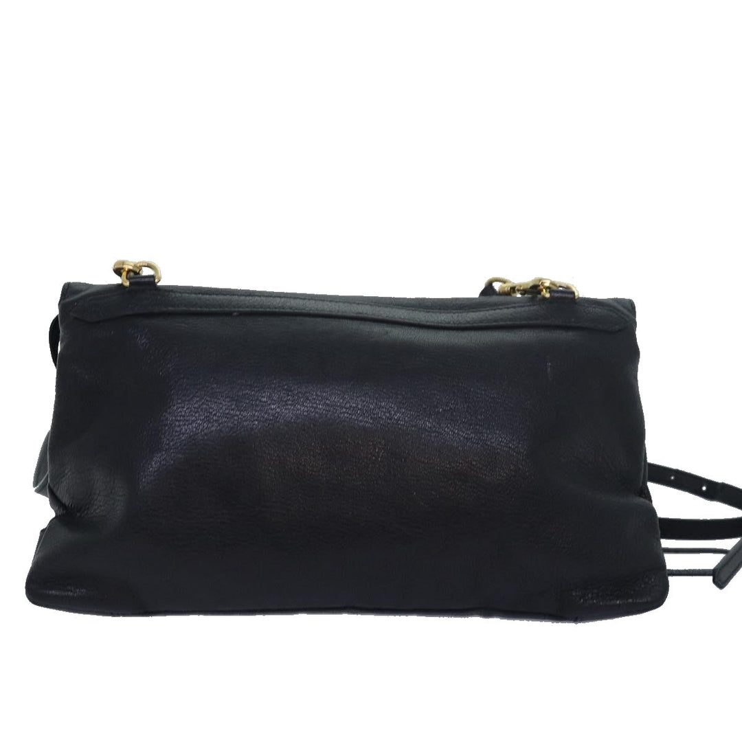 Top Quality Balenciaga Classic Metallic Envelope Bag Leather Black 438791 Auth bs16228