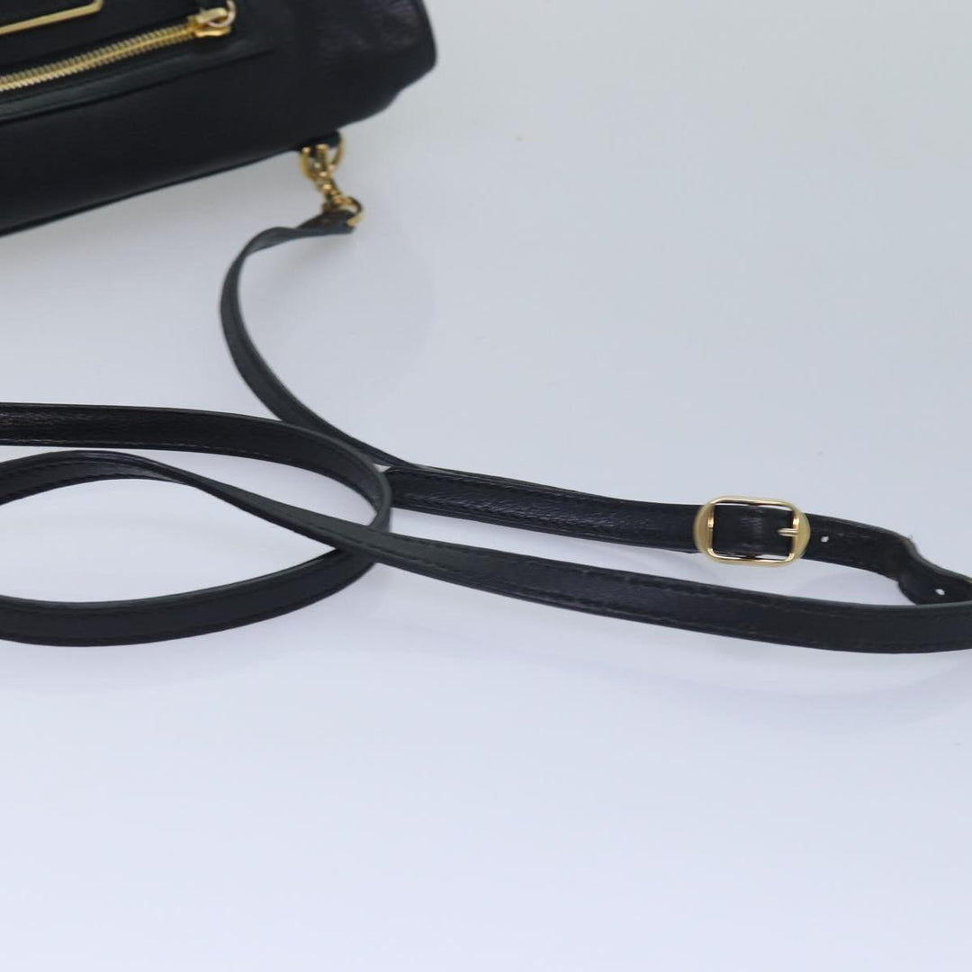 Top Quality Balenciaga Classic Metallic Envelope Bag Leather Black 438791 Auth bs16228