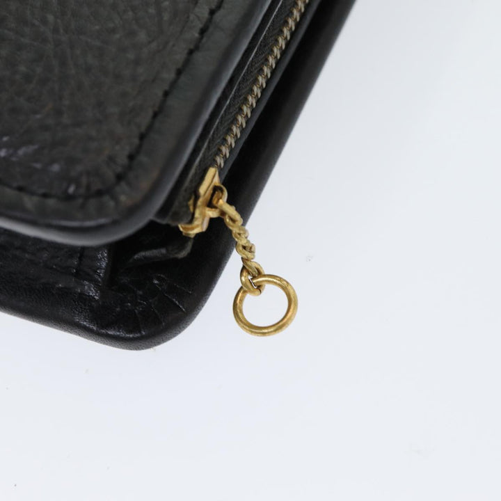 BurberrySs Clutch Bag Leather Black Auth bs16273