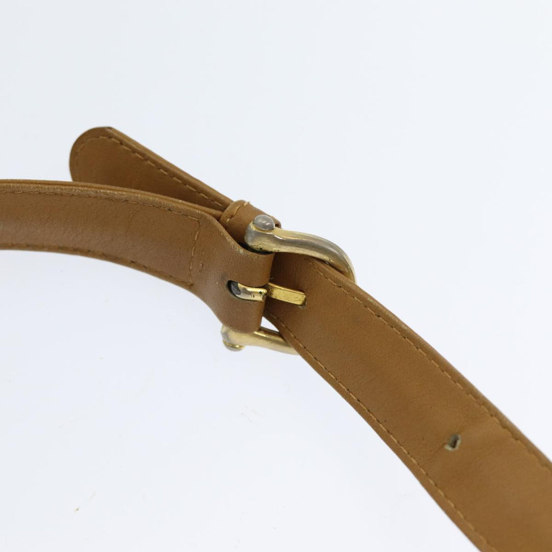 Celine Macadam Canvas Shoulder Bag Beige Auth bs16300
