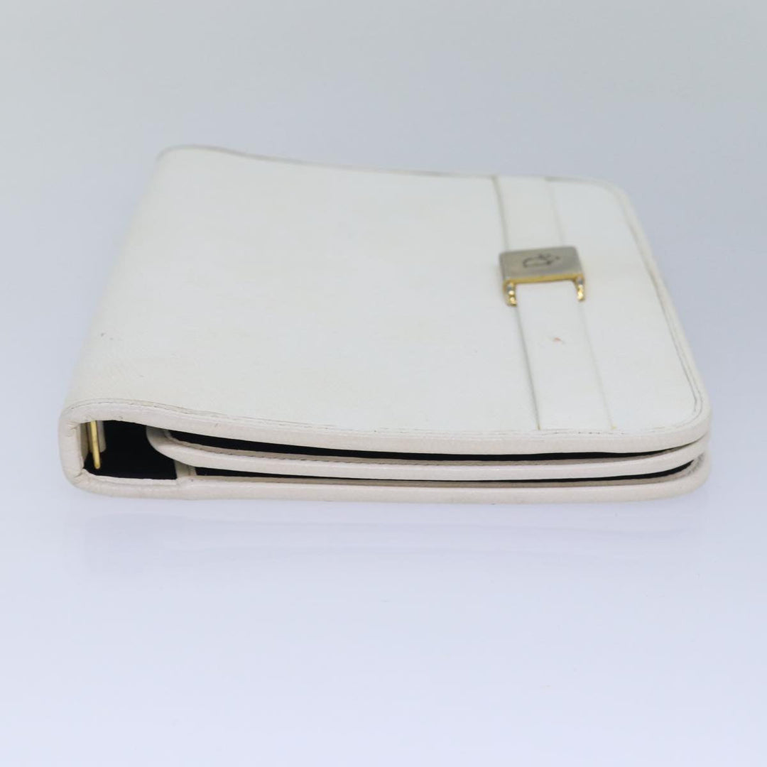 CHRISTIAN Top quality Dior Shoulder Bag Leather White Auth bs16301