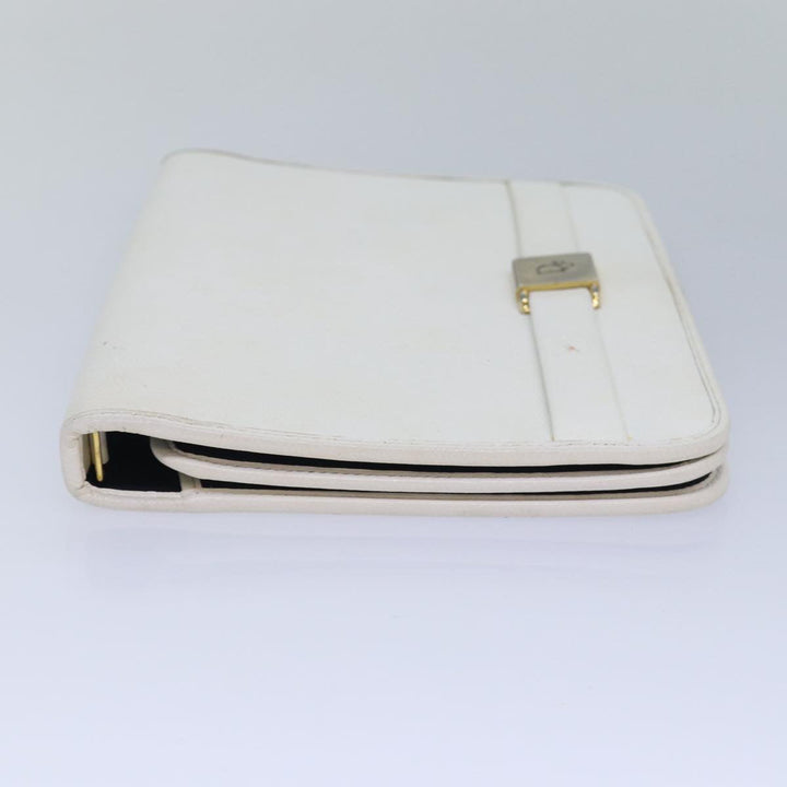 CHRISTIAN Top quality Dior Shoulder Bag Leather White Auth bs16301