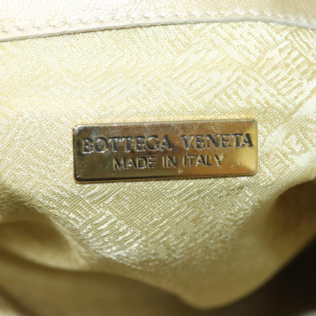 Bottega veneta INTRECCIATO Hand Bag Leather 2way Gold Tone Auth bs16336