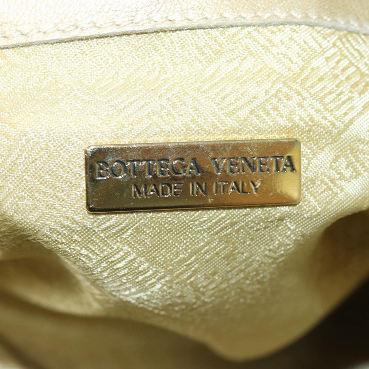 Bottega veneta INTRECCIATO Hand Bag Leather 2way Gold Tone Auth bs16336