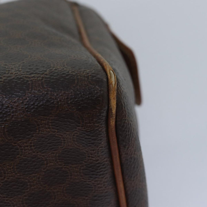 Celine Macadam Canvas Hand Bag PVC Leather Brown Auth bs16337