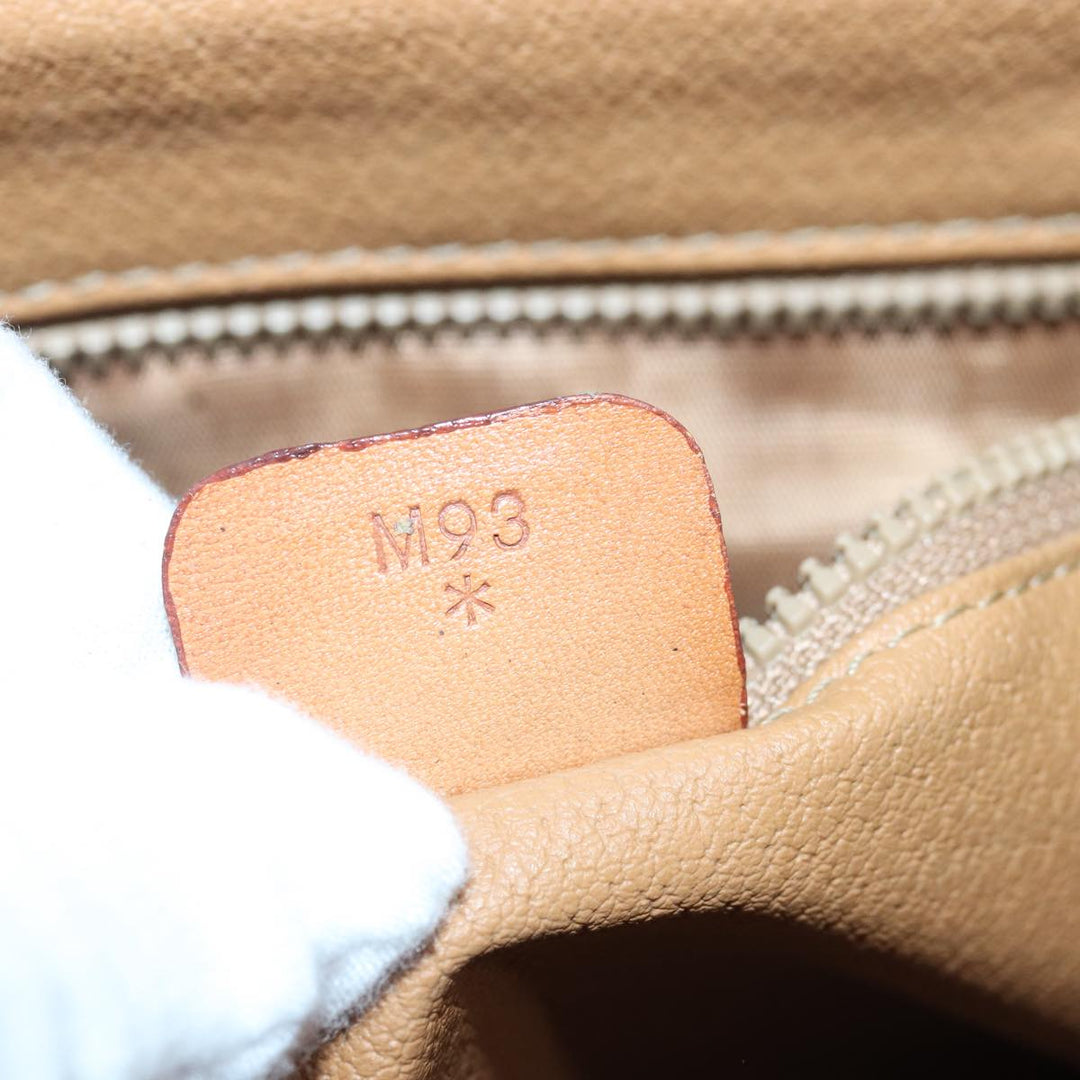 Celine Macadam Canvas Hand Bag PVC Leather Brown Auth bs16337