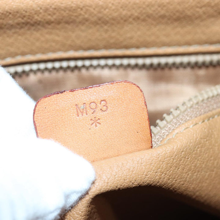 Celine Macadam Canvas Hand Bag PVC Leather Brown Auth bs16337