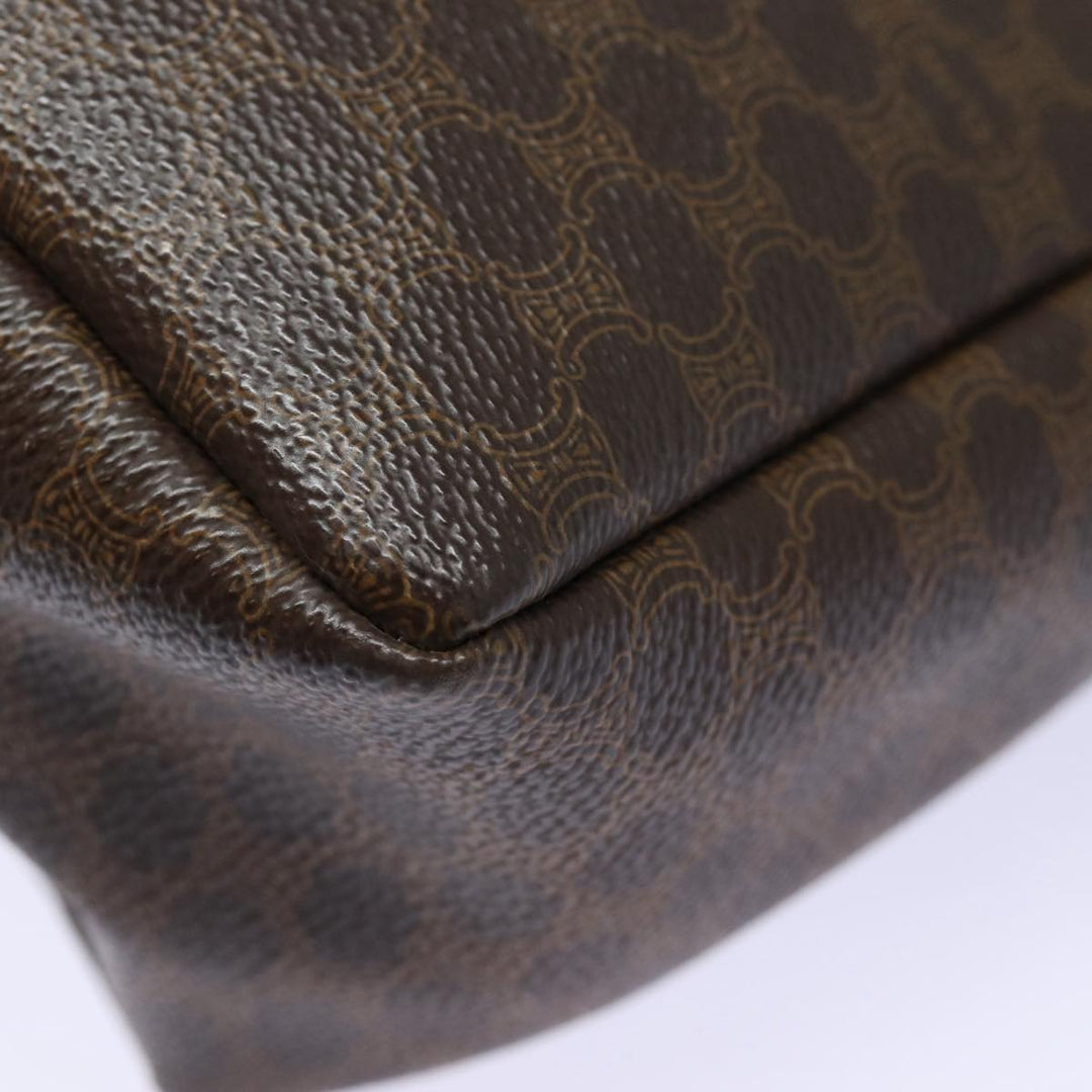 Celine Macadam Canvas Hand Bag PVC Leather 2way Brown Auth bs16341
