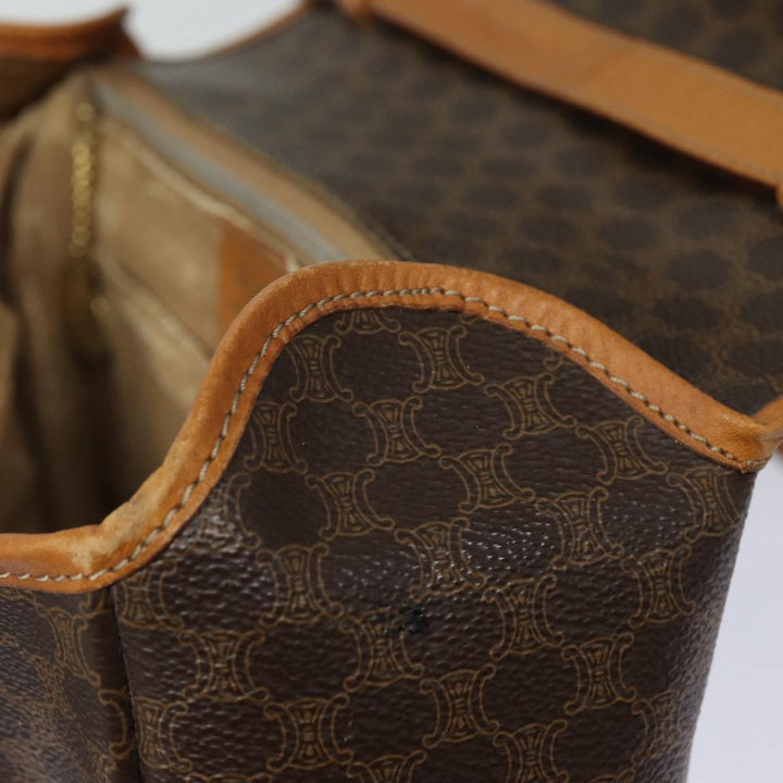 Celine Macadam Canvas Hand Bag PVC Leather 2way Brown Auth bs16341