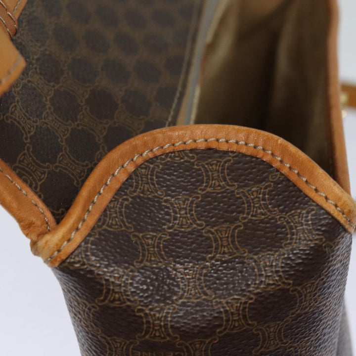 Celine Macadam Canvas Hand Bag PVC Leather 2way Brown Auth bs16341