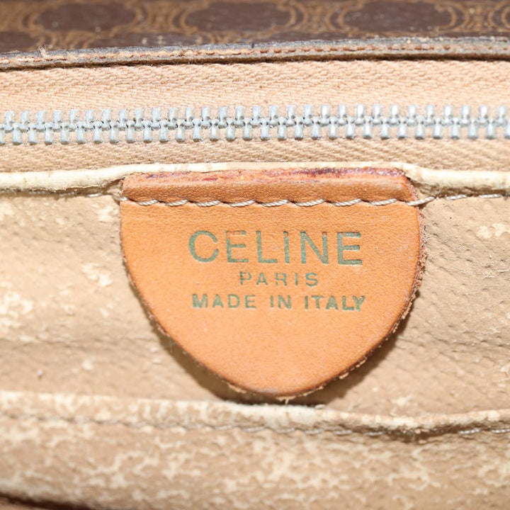 Celine Macadam Canvas Hand Bag PVC Leather 2way Brown Auth bs16341