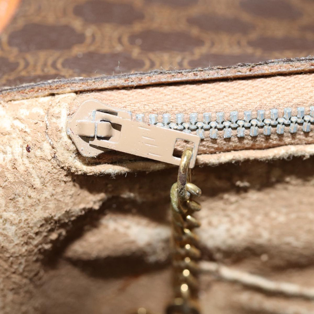 Celine Macadam Canvas Hand Bag PVC Leather 2way Brown Auth bs16341