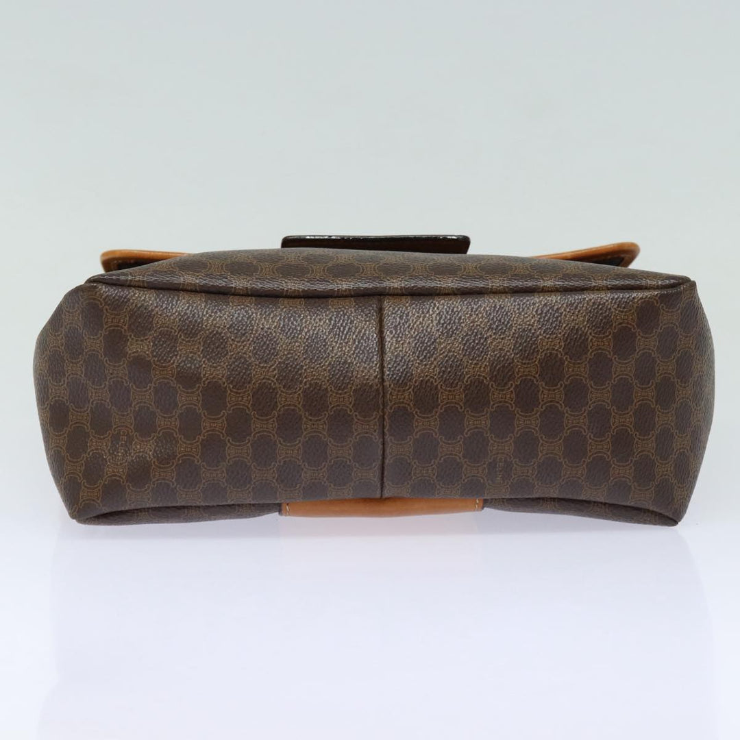 Celine Macadam Canvas Hand Bag PVC Leather 2way Brown Auth bs16341