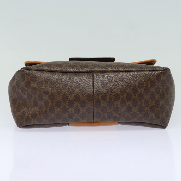 Celine Macadam Canvas Hand Bag PVC Leather 2way Brown Auth bs16341