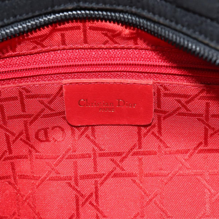 CHRISTIAN Top quality Dior Lady Top quality Dior Canage Hand Bag Nylon Black Auth bs16352