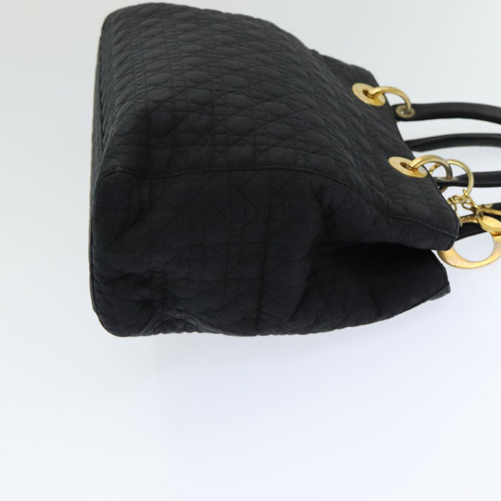 CHRISTIAN Top quality Dior Lady Top quality Dior Canage Hand Bag Nylon Black Auth bs16352