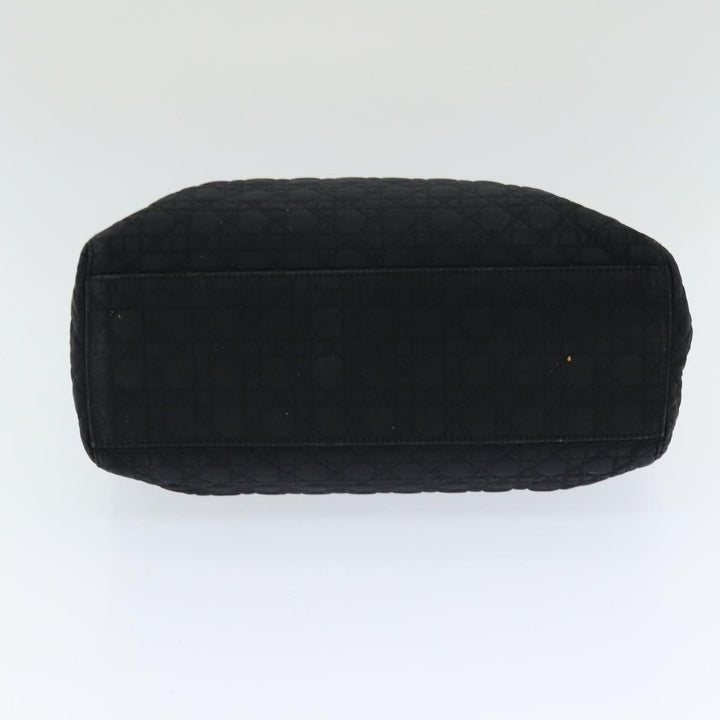 CHRISTIAN Top quality Dior Lady Top quality Dior Canage Hand Bag Nylon Black Auth bs16352
