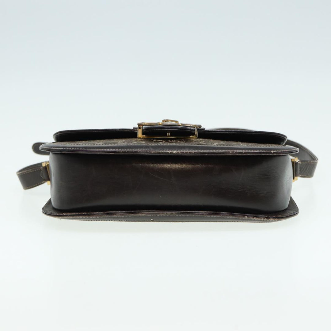 Celine C Sulky Shoulder Bag Canvas Brown Auth bs16359