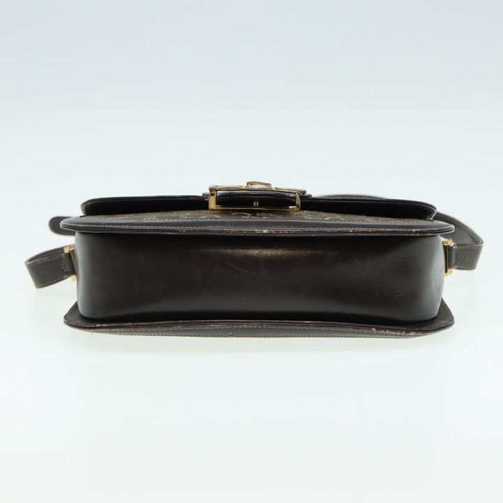 Celine C Sulky Shoulder Bag Canvas Brown Auth bs16359