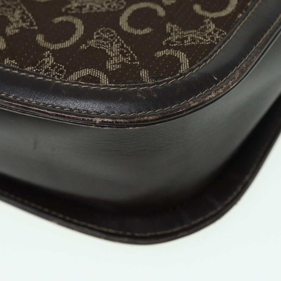 Celine C Sulky Shoulder Bag Canvas Brown Auth bs16359