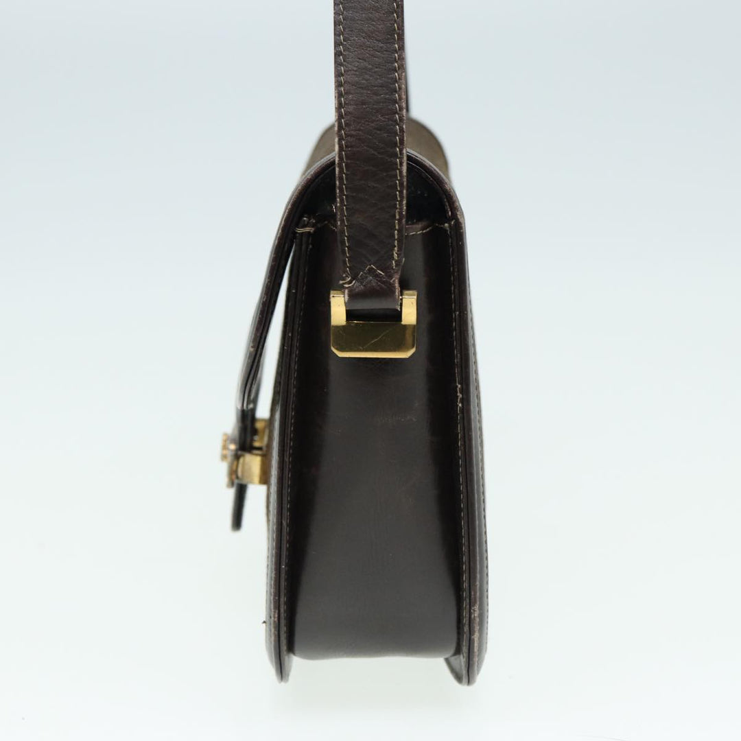 Celine C Sulky Shoulder Bag Canvas Brown Auth bs16359