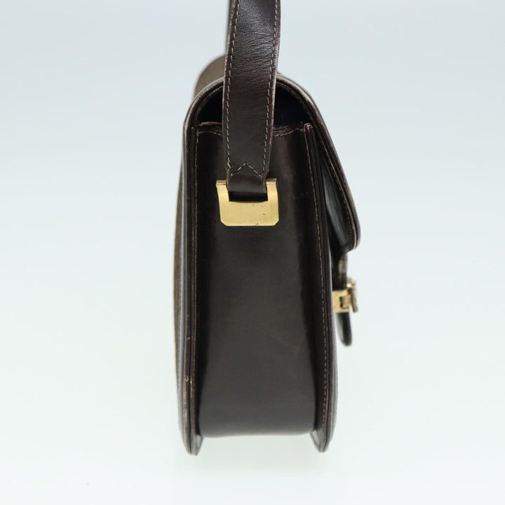 Celine C Sulky Shoulder Bag Canvas Brown Auth bs16359