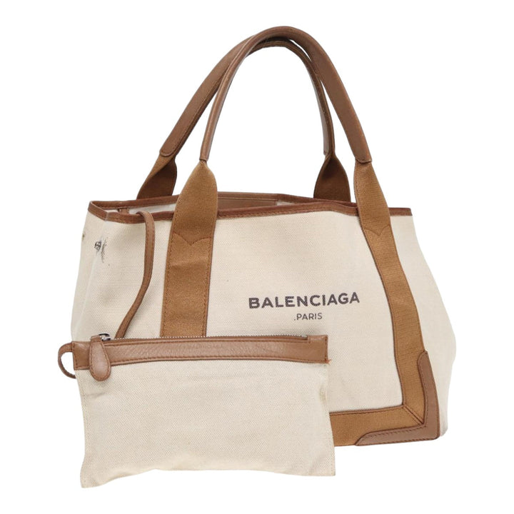Top Quality Balenciaga Navy kabas S Hand Bag Canvas Beige 339933 Auth bs16366