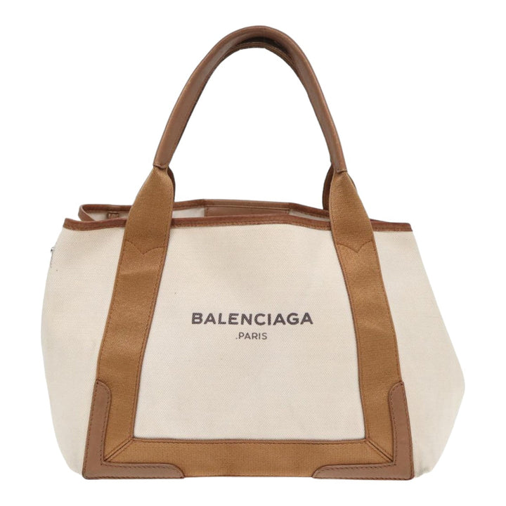 Top Quality Balenciaga Navy kabas S Hand Bag Canvas Beige 339933 Auth bs16366