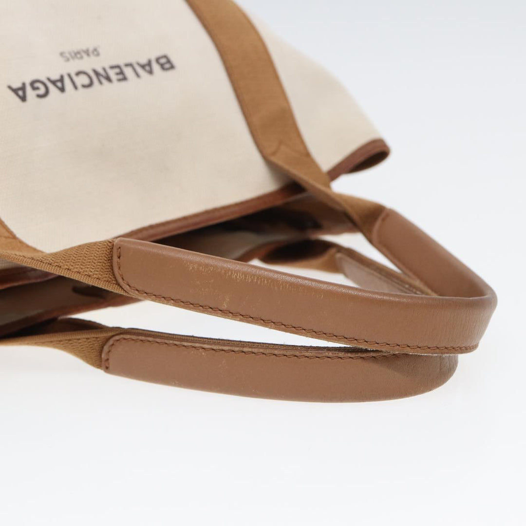 Top Quality Balenciaga Navy kabas S Hand Bag Canvas Beige 339933 Auth bs16366