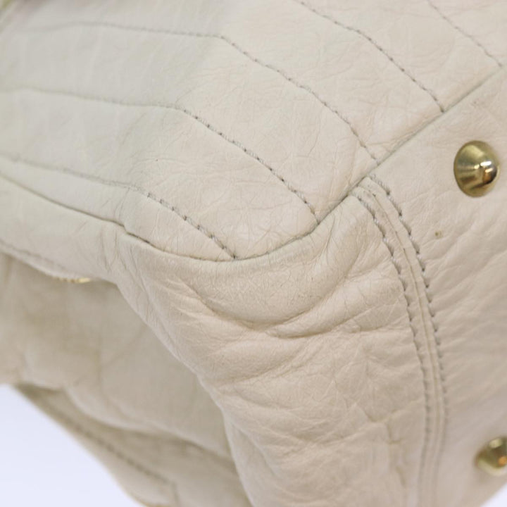 Chloe Hand Bag Leather White bs16390