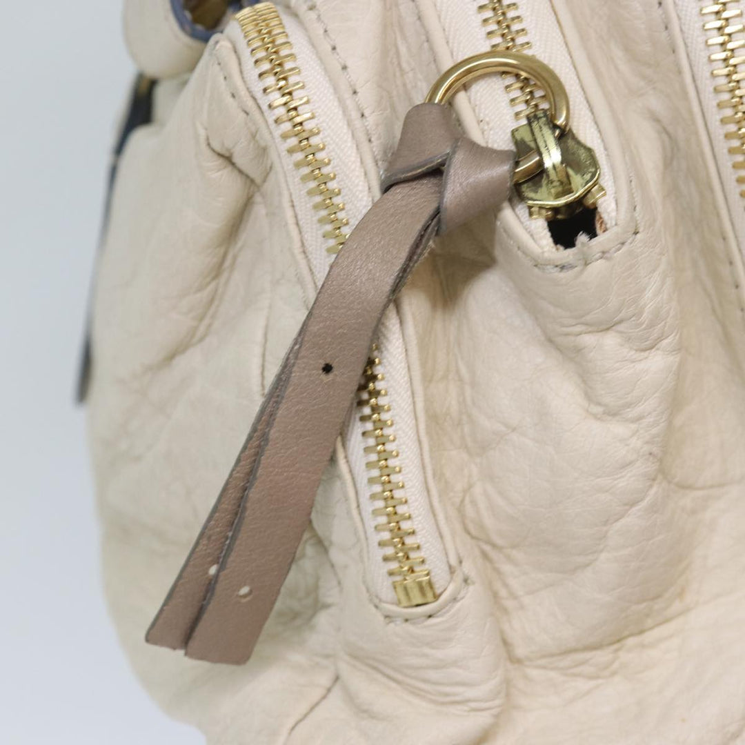 Chloe Hand Bag Leather White bs16390