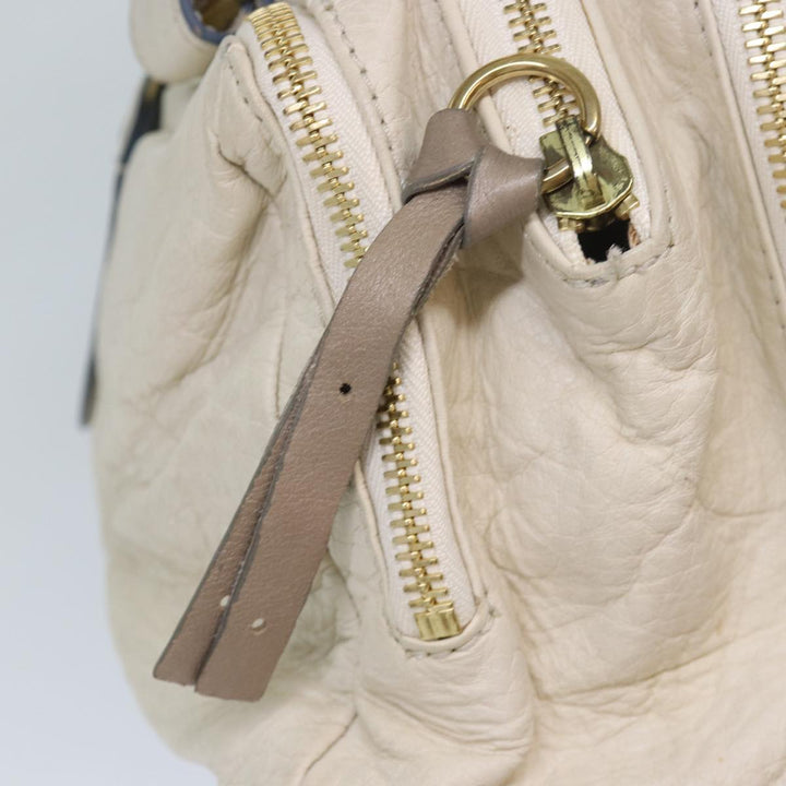 Chloe Hand Bag Leather White bs16390
