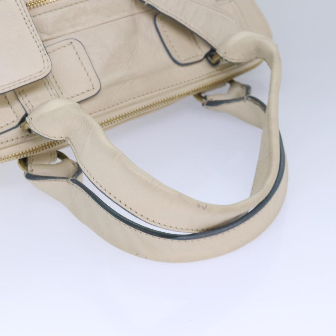 Chloe Hand Bag Leather White bs16390