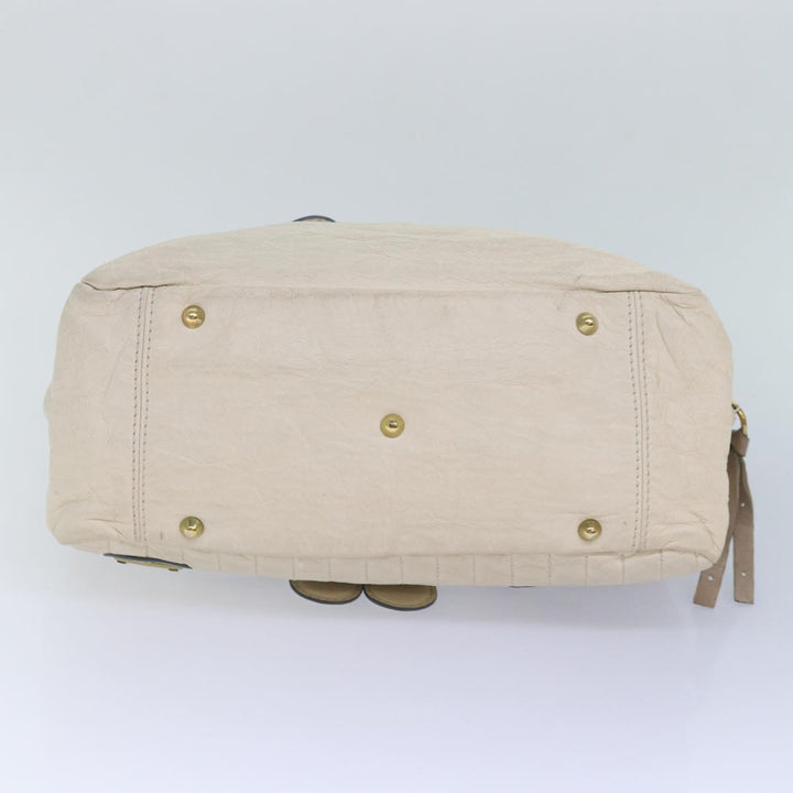 Chloe Hand Bag Leather White bs16390