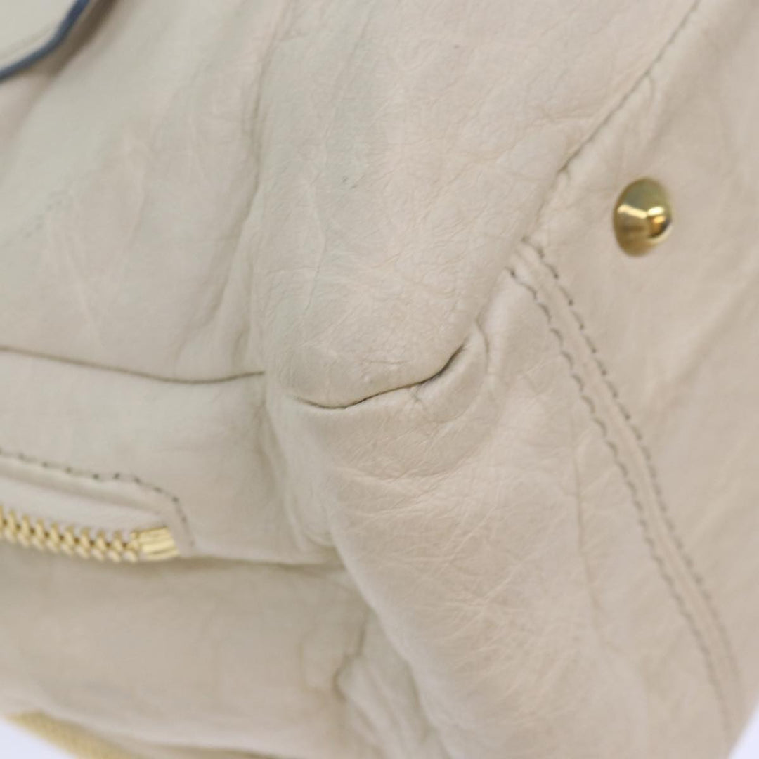 Chloe Hand Bag Leather White bs16390