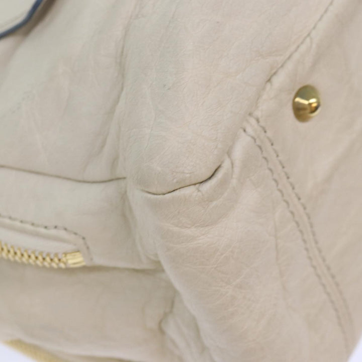 Chloe Hand Bag Leather White bs16390