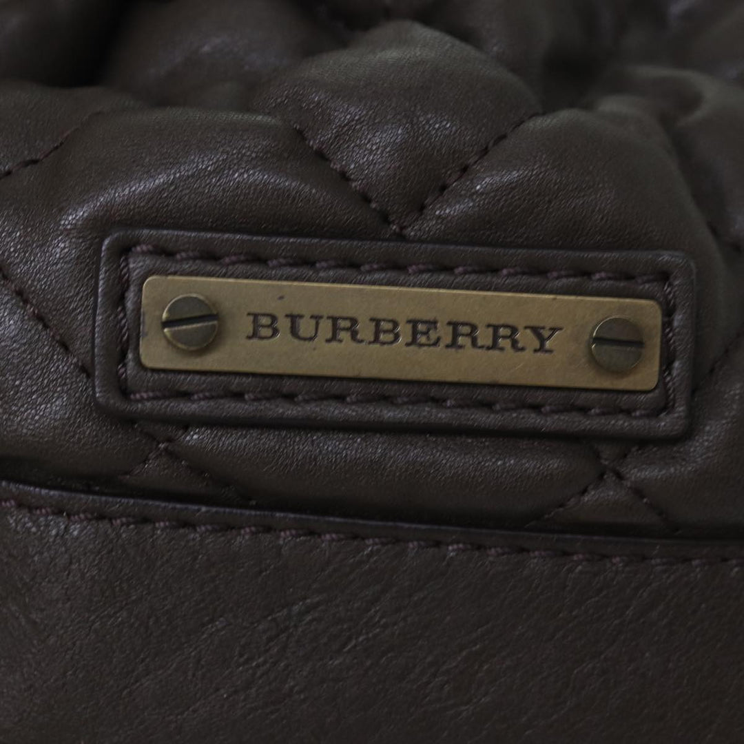 Burberry Tote Bag Leather Brown Auth bs16404