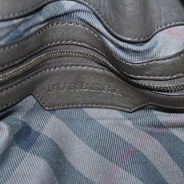 Burberry Tote Bag Leather Brown Auth bs16404