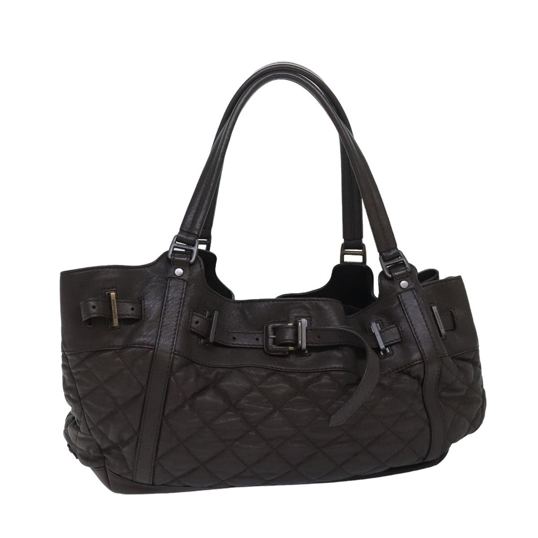 Burberry Tote Bag Leather Brown Auth bs16404