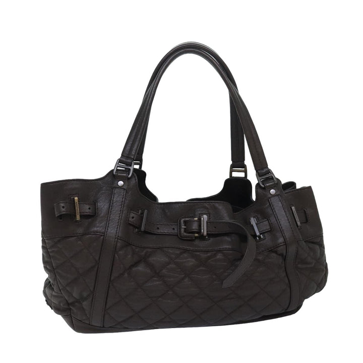 Burberry Tote Bag Leather Brown Auth bs16404