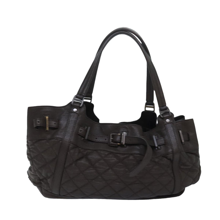 Burberry Tote Bag Leather Brown Auth bs16404